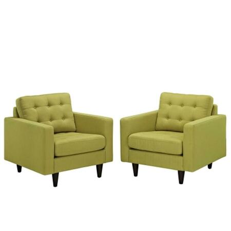 EAST END IMPORTS Empress Armchair Upholstered- Wheat grass, 2PK EEI-1283-WHE